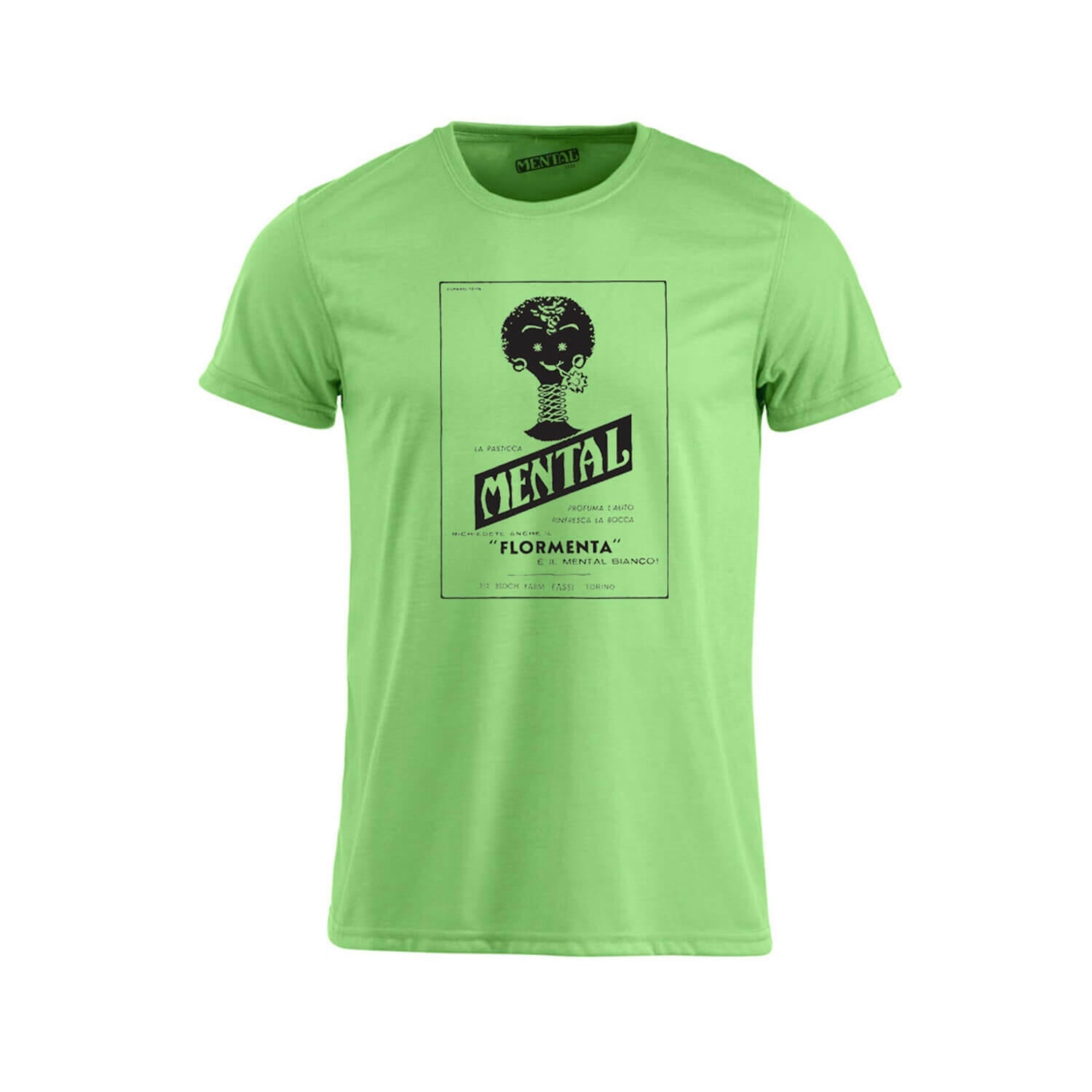 T-shirt verde fluo Mental Vintage - taglia S - T-shirt